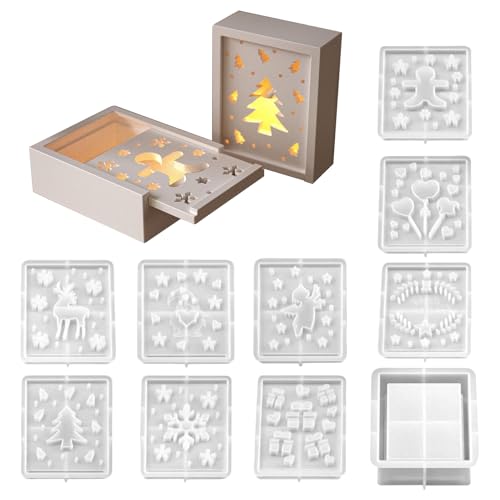 doyandader Christmas Formen - 10 Teile Weihnachts Silikon Gießformen Set | Antihaft Backformen Für Seife Ton Fondant Tischdekoration Festtag Geburtstag doyandader Christmas Formen - 10 Teile Weihnachts Silikon Gießformen Set | Antihaft Backformen Für Seife Ton Fondant Tischdekoration Festtag Geburtstag von doyandader