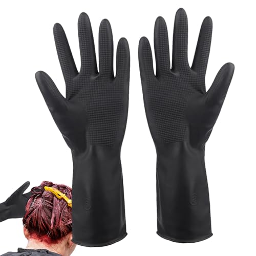 doyandader Haarfärbehandschuhe,Handschuhe Zum Haarefärben Mit Anti-Rutsch-Beschichtung | Wasserdichte Antirutsch Latexhandschuhe mit Griffprofil für Autowerkstatt, Labor, Küchenarbeiten, Grillen, von doyandader