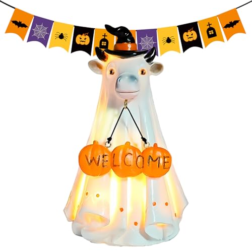 doyandader Halloween-Geisterfigur | Geistertier Außendekoration, Halloween-Dekorationen, Tischaufsätze für Kaminsims, Spukhaus, Gehweg, Camping, Fenster von doyandader