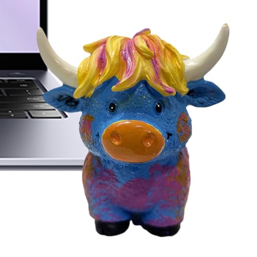 doyandader Hochlandkuh-Statue, Yak-Skulptur, Kunstharz, bezaubernde Rinderfigur, Ornament für Arbeitszimmer, Eingangsbereich, Schreibtisch, Wohnzimmer, Zuhause, Küche, Schlafzimmer von doyandader