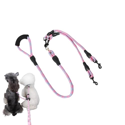doyandader Hundeseil - Doppelleine für Zwei Hunde | Tier Sicherheitsausrüstung Ergonomischer Griff 360 Grad Drehfunktion für Kleine Mittelgroße Große Hunderassen Wanderungen Camping doyandader Hundeseil - Doppelleine für Zwei Hunde | Tier Sicherheitsausrüstung Ergonomischer Griff 360 Grad Drehfunktion für Kleine Mittelgroße Große Hunderassen Wanderungen Camping von doyandader
