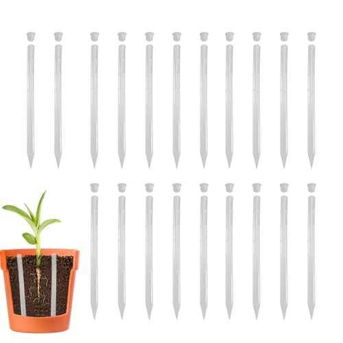 doyandader Pflanzenwurzelröhre 20 Stück - Pflanzenerde Belüfter 25 cm,Zur Verhinderung von Überwässerung mit Belüftungsspitzen für den Innen- und Außenbereich, Garten, Rasen, Hof und Tomatenpflanzen von doyandader
