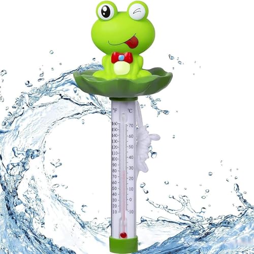 doyandader Pooltemperatur Floater, Cartoon Bad Temperaturstempel - Stoßdichtes schwimmendes Wassertemperaturüberwachungsgerät für Spa Badewanne Schwimmharbe Aquarium Teichbad Innenräume von doyandader