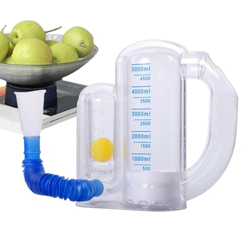 doyandader Spirometer Lungen Trainer - Lungentrainer Mit Durchflussanzeige - 5L Atemübungsgerät Für Lauf Fitnessstudio Schwimmen doyandader Spirometer Lungen Trainer - Lungentrainer Mit Durchflussanzeige - 5L Atemübungsgerät Für Lauf Fitnessstudio Schwimmen von doyandader