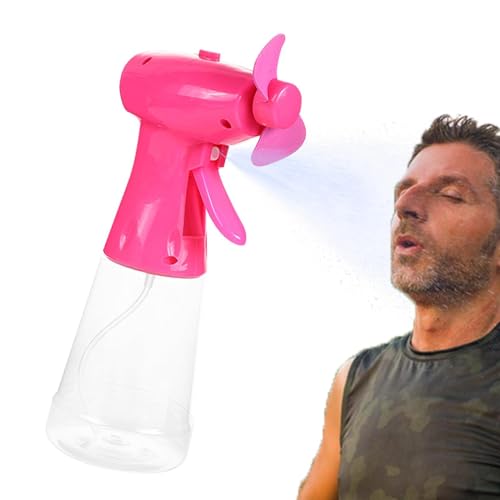 doyandader Sprühflaschen-Ventilator, Ventilator mit Wassernebel-Spray, batteriebetriebene Wasserkühlung für Kinder und Erwachsene, für drinnen und draußen von doyandader