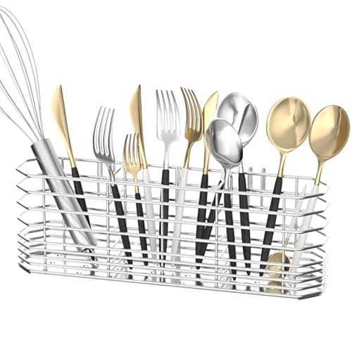 doyandader Utensilienhalter | Edelstahl-Trockengestell mit Haken – waschbares Abtropfgestell, ablaufbarer Gabel-Organizer für Küchenarbeitsplatten, Picknick doyandader Utensilienhalter | Edelstahl-Trockengestell mit Haken – waschbares Abtropfgestell, ablaufbarer Gabel-Organizer für Küchenarbeitsplatten, Picknick von doyandader