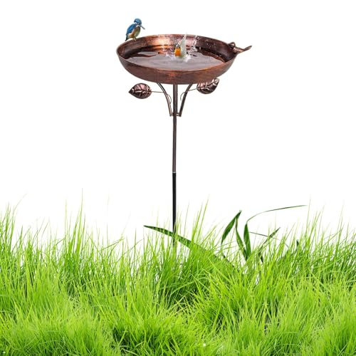 doyandader Vogeltränke für den Außenbereich – Vogeltränke, Futterschale, Kunstdekor, Wasserfutterstation mit 5 Zinken für den Außenbereich, Rasen, Hinterhof, Garten von doyandader