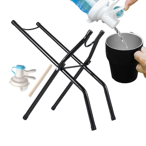 doyandader Wasserkrug Ständer - Wasserkühler Krügeständer | Platzsparender Organizer Mit Ausgießer & Brechstange, Klappbarer Ständer Für Wohnzimmer Und Garage von doyandader