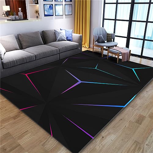 doyouwantmore 3D-Teppiche Rutschfester Teppich 3D-Illusionsteppich Vision Trap Teppich Wohnzimmer Schlafzimmer Couchtischmatte Abstrakter geometrischer Bodenteppich von doyouwantmore