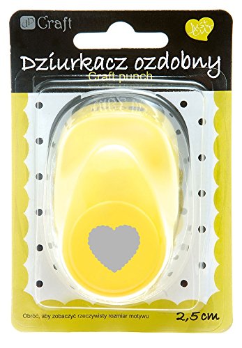 dp Craft 2,5 cm Eingekerbtes Herz Craft Punch, Mehrfarbig von dp Craft