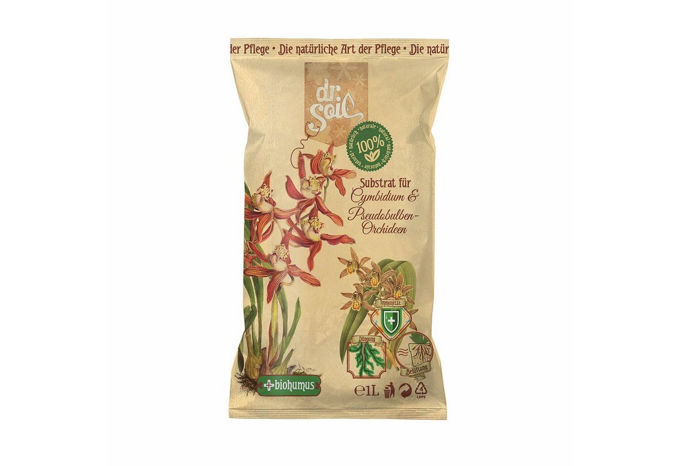 dr. Soil Bio-Erde fur Cymbidium & Pseudobulbenorchideen, 1 liter beutel von dr. Soil