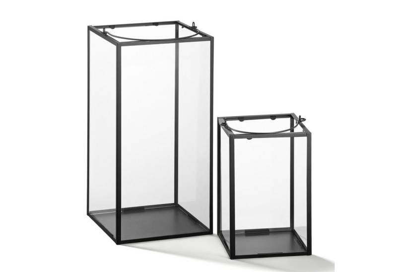 draadwerk® Kerzenlaterne Einfaches Laternen 2er Set Glas/Metall von draadwerk®