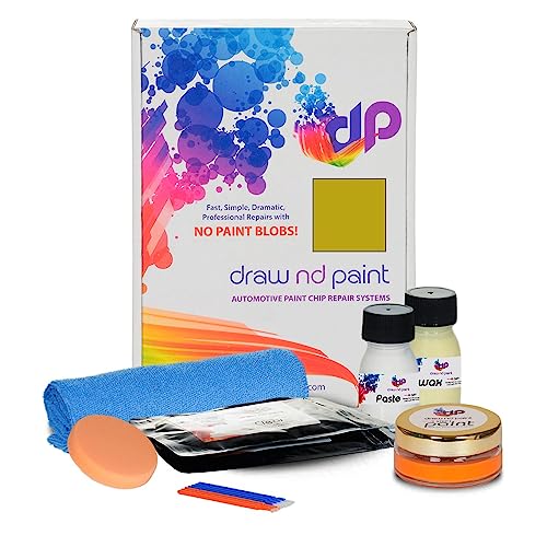 DrawndPaint Ausbesserungslack Lackreparaturset Kratzerentfernung Autolackrapatur Ausbesserung Steinschlägen Kratzern am Auto Lackstift geeignet für VW Limonengelb Met - Ll1W, S von draw nd paint