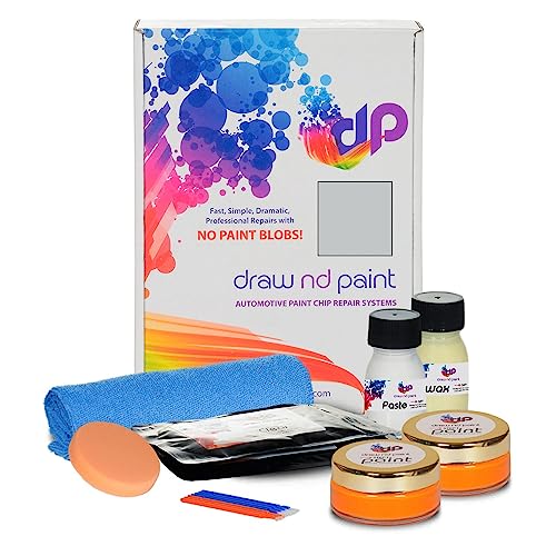 DrawndPaint Ausbesserungslack Lackreparaturset Kratzerentfernung Autolackrepatur Ausbesserung Steinschlägen Kratzern am Auto Lackstift geeignet für Fiat Grigio Alluminio Metallic-611/A von draw nd paint