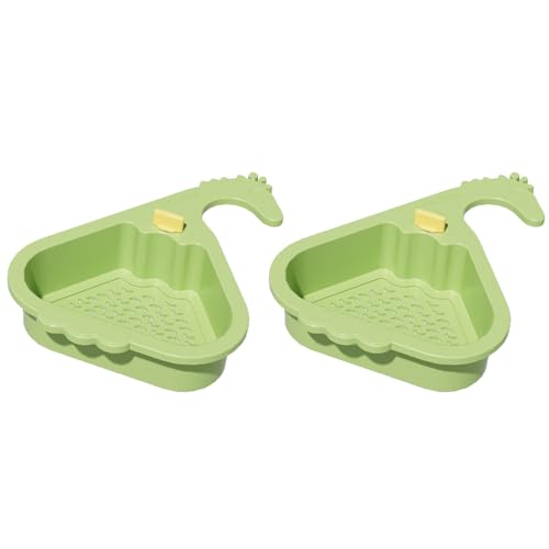 drburpily 2 paket/los Dreieck Ablauf Gemüse Lagerung Zimmer Produzieren Mit Waschbecken Automatische Filter Lagerung Fach für Lebensmittel, Grün von drburpily