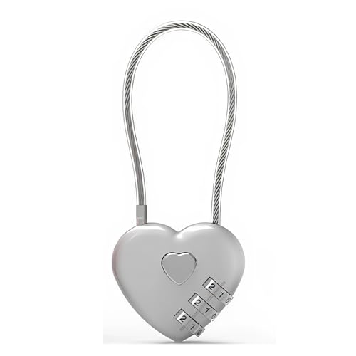 drburpily 2 teiliges Set, Mini Kombinationsschloss, stilvoll und langlebig, korrosionsbeständige Aufbewahrungsboxen, Geschenke, Reisetaschen, Fitnessstudios, Outdoor, graue Haare, 06U (50CM) von drburpily