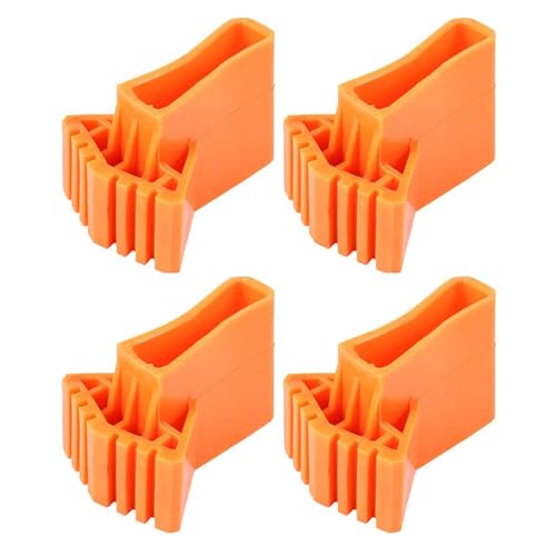 drburpily 4 Stück Gummi Orange Fußabdeckungen, einfach zu installierende Oberflächen, ABS, verschleißfeste Leiter Querlatte, Anti Rutsch Fußabdeckungen von drburpily