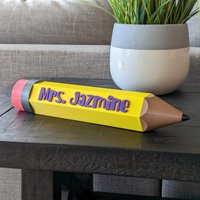 Bleistift Namensschild Bibliothekar Geschenke Bücherwurm Geschenk Für Englischlehrer Professor Lehrer Wertschätzung von dream3Dprint