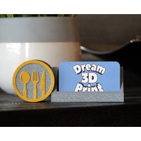 Visitenkartenhalter Fürs Restaurant - Gastro Caterer Geschenk Koch Kochen Feines Essen von dream3Dprint