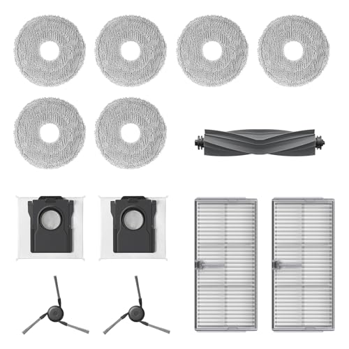 Dreame Zubehörset für X40 Ultra und X40 Ultra Komplettroboter Enthält 6x Mop-Tücher (3 Paare), 2x Filter, 2x Staubbeutel, 2x Seitenbürsten, 1x Hauptbürst von dreame