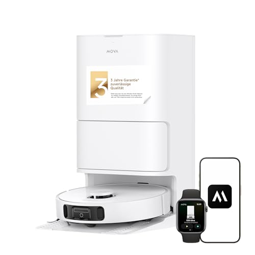Mova E30 Ultra saugroboter mit wischfunktion, automatischer Entleerung & Mop-Selbstreinigung, 7000Pa, 10,5mm Mop-Anhebung, Robo Swing Tech, Ultraschall-Teppicherkennung, 75 Tage Hands-Off Reinigung Mova E30 Ultra saugroboter mit wischfunktion, automatischer Entleerung & Mop-Selbstreinigung, 7000Pa, 10,5mm Mop-Anhebung, Robo Swing Tech, Ultraschall-Teppicherkennung, 75 Tage Hands-Off Reinigung von Mova