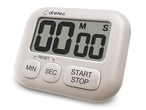 dretec Digitaler Küchentimer, großes LCD-Display, digitaler Timer zum Kochen, starker Magnet, Memory-Funktion, Countup und Countdown, 3 Tasten, Beige, offiziell getestet in Japan dretec Digitaler Küchentimer, großes LCD-Display, digitaler Timer zum Kochen, starker Magnet, Memory-Funktion, Countup und Countdown, 3 Tasten, Beige, offiziell getestet in Japan von dretec