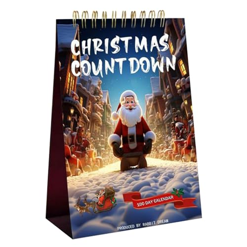 100 -Tage -Weihnachts -Countdown -Kalender 2025, Dekorativer Desktop -Kalender - Abreißen Sie 2025 Weihnachts -Countdown -Advent, Tischmittelstücke Für Urlaubsschlafzimmer Wohnzimmer von driattie