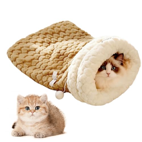 Katzenschlafsack Aus Fleece Für Katzen Bis 8kg - Wärmendes Katzenbett Mit Kuschelhöhle, Waschbares Haustierbett Für Kleine Hunde Und Katzen Katzenschlafsack Aus Fleece Für Katzen Bis 8kg - Wärmendes Katzenbett Mit Kuschelhöhle, Waschbares Haustierbett Für Kleine Hunde Und Katzen von driattie
