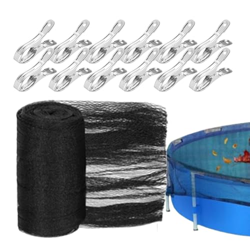 Poolabdeckung | Pool Sicherheitsabdeckung Mit 12 Clips | Pööl Sunchade Covers | Langlebige Outdoor-Netzplane Für SchwimmendeWhirlpools Kinder Haustiere Im Freien Im Freien Im Freien Innenräume von driattie