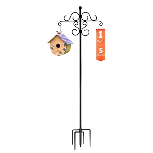 Schäferhaken Für Außenbereich - 193cm Hirtenstab Mit Doppelhaken Für Laternen, Solarleuchten, Pflanzenampeln Und Blumenkörbe Für Garten, Terrasse Und Hochzeitsdekoration von driattie