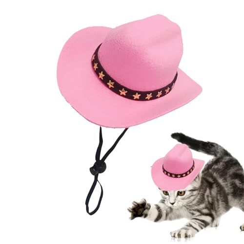 driattie Cowboyhut für Haustiere, Welpen, Cosplay, Cowboy-Hut, Hund und Katze, Party-Zubehör für den täglichen Gebrauch, Karneval, Halloween, Western-Mottopartys, Weihnachten, Cosplay-Kappen von driattie