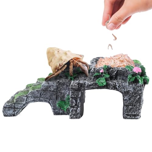 driattie Einsiedlerkrebs-Lebensraum - Harz-Eidechsen Kletterhabitat mit Futterschale - Multifunktionales Tankzubehör für Reptilien Käfig Spielen Eidechsen Unterhaltung Schlafgehege driattie Einsiedlerkrebs-Lebensraum - Harz-Eidechsen Kletterhabitat mit Futterschale - Multifunktionales Tankzubehör für Reptilien Käfig Spielen Eidechsen Unterhaltung Schlafgehege von driattie