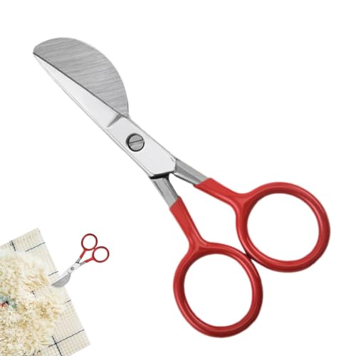driattie Entenschnabelschere | 4,72-Zoll-Entenschnabel-Applikationsklingenschere aus Edelstahl - Ergonomisch gebogene Teppichschere mit versetztem Griff für getuftete Teppiche von driattie