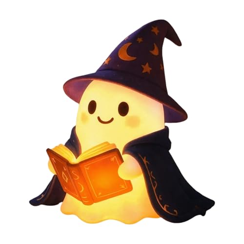driattie Geister Leselampe Aus Harz Mit LED | Niedliches Geister Nachtlicht Mit Buch Für Kinderzimmer, Schlafzimmer & Wohnzimmer | Halloween Deko Lampe Als Geschenkidee driattie Geister Leselampe Aus Harz Mit LED | Niedliches Geister Nachtlicht Mit Buch Für Kinderzimmer, Schlafzimmer & Wohnzimmer | Halloween Deko Lampe Als Geschenkidee von driattie
