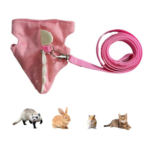 driattie Hamstergeschirr | Einstellbares Tiergeschirr Mit Weste - Sanftes Bequemes Kleintier Kleidung Für Frettchen Kätzchen Chinchilla Outdoor Abenteuer von driattie