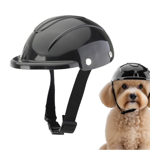driattie Hund Helm Klein,Hundemotorradhelm | Schutzausrüstung Einstellbarer Windfester Helm Für Haustiere Outdoor Aktivitäten Radeln Wandern Reiten von driattie
