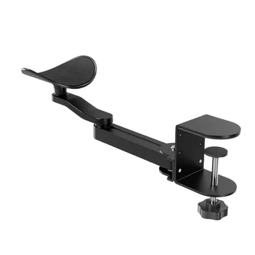 driattie Klemmbare Armauflage Für Computertisch,Tischarmstütze mit Verlängerung und Auflage - Klemmbefestigung Mit Höhenverstellung Für Rechts Und Linkshänder von driattie