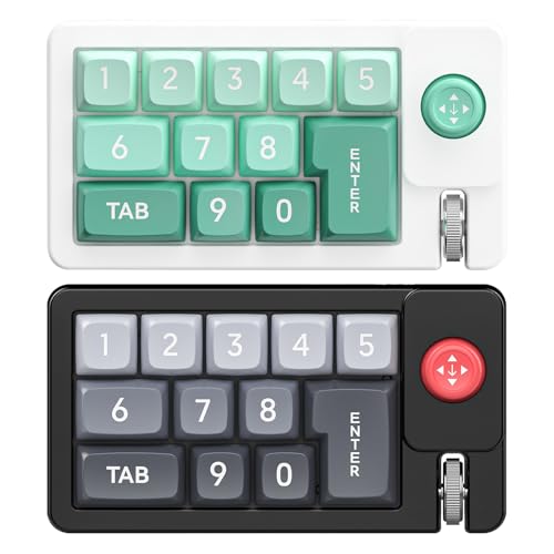 driattie Programmierbare RGB Tastatur - RGB-Beleuchtete Mechanische -Tastatur,Hot-Swappable Ergonomisches Zusatztastatur Mit Joystick Für Video- Und Grafikbearbeitung von driattie