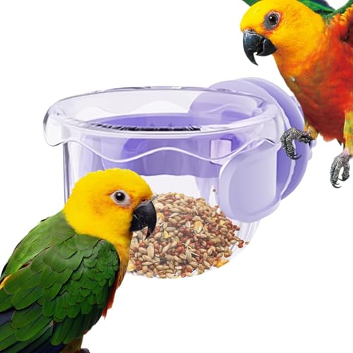 driattie Vogelkäfig Futterspender,Futterspender - Spritzsichere Reisenapf Für Sittiche Aras Innen Außen Voliere Garten driattie Vogelkäfig Futterspender,Futterspender - Spritzsichere Reisenapf Für Sittiche Aras Innen Außen Voliere Garten von driattie