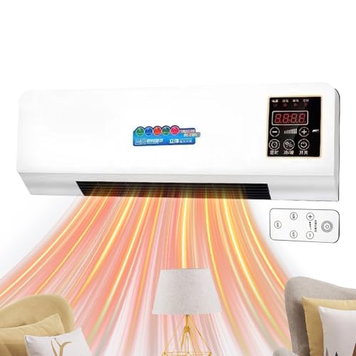 driattie Wand Zentrifugallüfter - Intelligenter Zentrifugallüfter Mit Heizfunktion,Platzsparende Haushaltsgeräte Energieeffiziente Elektrische Heizung Für Studio Wohnheim Kleine Wohnung von driattie