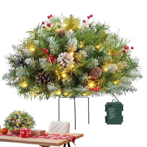 driattie Weihnachts-Pflanzgefäß-Füller für den Außenbereich, künstlicher Weihnachtsbaum-Füller - 16-Zoll-Baum vorbeleuchtet mit Ständer | 50 LED-Leuchten, leuchtender Pflanzgefäß-Füller für den driattie Weihnachts-Pflanzgefäß-Füller für den Außenbereich, künstlicher Weihnachtsbaum-Füller - 16-Zoll-Baum vorbeleuchtet mit Ständer | 50 LED-Leuchten, leuchtender Pflanzgefäß-Füller für den von driattie