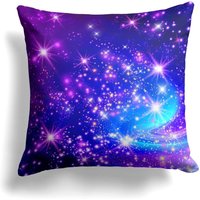 Glowing Pink & Blue Starry Orbit - Individuelle Deko-Wohndekor Innen Oder Außen Kissenbezug Plus Kissen Für Sofa, Bett Couch von driipify