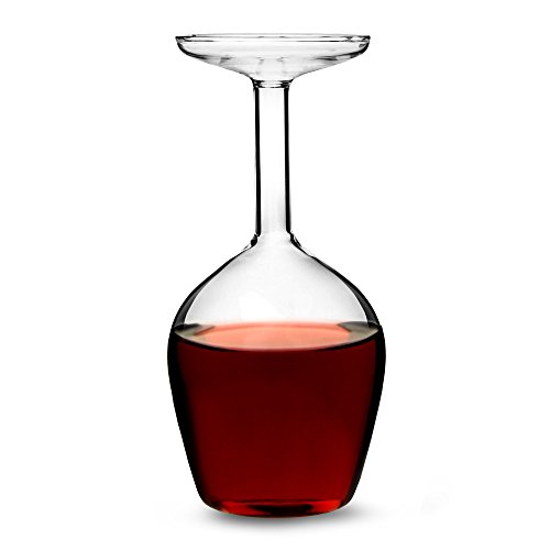 Auf dem Kopf stehendes Weinglas, 375ml – Neuheit Weinglas-Geschenk von Addcore