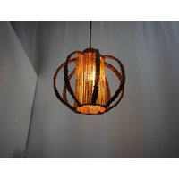 Midcentury Modern Sisal Cord Hängelampe Aus Den 1960Er Jahren Im Temde-stil von driuwhout