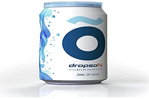 Dropson Wasserfilter-Dose für Wasserhahn, 100 % natürliche Mikrofiltermembran, 300 Liter gefiltertes Wasser, Überwachung mit Smartphone, 1 l/min von dropson