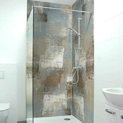 DRUCK-EXPERT Premium Duschrückwand 0,4 mm selbstklebendes Hart-PVC, Größe:2 x B 103 x H 240 cm Hochformat, Muster:Ethno abstrakt DRUCK-EXPERT Premium Duschrückwand 0,4 mm selbstklebendes Hart-PVC, Größe:2 x B 103 x H 240 cm Hochformat, Muster:Ethno abstrakt von DRUCK-EXPERT