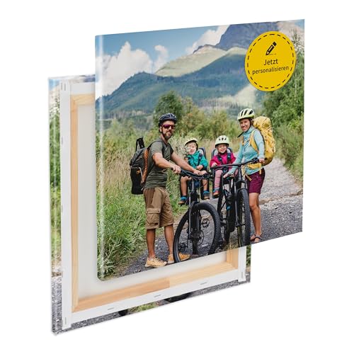 Dein persönliches Foto auf Keilrahmen individuell bedruckt, bespannter 2cm Holzrahmen, kratzfestes 280g Canvas Leinwand Material (20B x 20H cm - Querformat) von druck.de