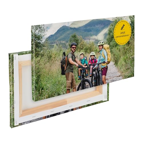 Dein persönliches Foto auf Keilrahmen individuell bedruckt, bespannter 2cm Holzrahmen, kratzfestes 280g Canvas Leinwand Material (40B x 20H cm - Querformat) von druck.de