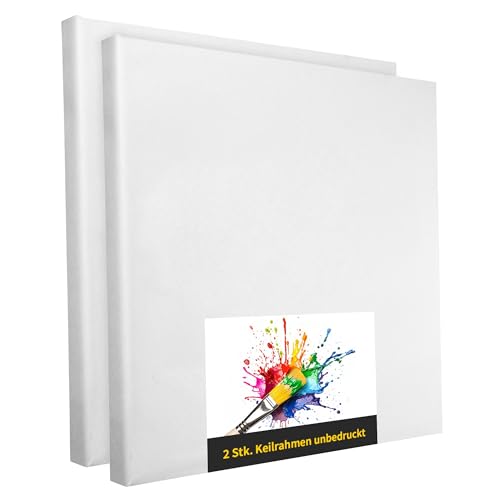Keilrahmen Set aus 2 Stück in 40x70 cm, weiße Künstlerleinwand aus Polyester, zum Bemalen, fertig bespannt, geeignet für Acrylfarben oder Textilfarben, DIY Projektbedarf für Maler und Künstler Keilrahmen Set aus 2 Stück in 40x70 cm, weiße Künstlerleinwand aus Polyester, zum Bemalen, fertig bespannt, geeignet für Acrylfarben oder Textilfarben, DIY Projektbedarf für Maler und Künstler von druck.de