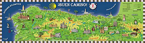 Erlebnisposter „Buen Camino“ Plano-Poster in blauer Papphülse von druckbunt